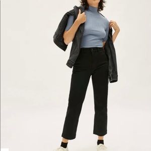 Everlane Black Straight Leg Crop Pants